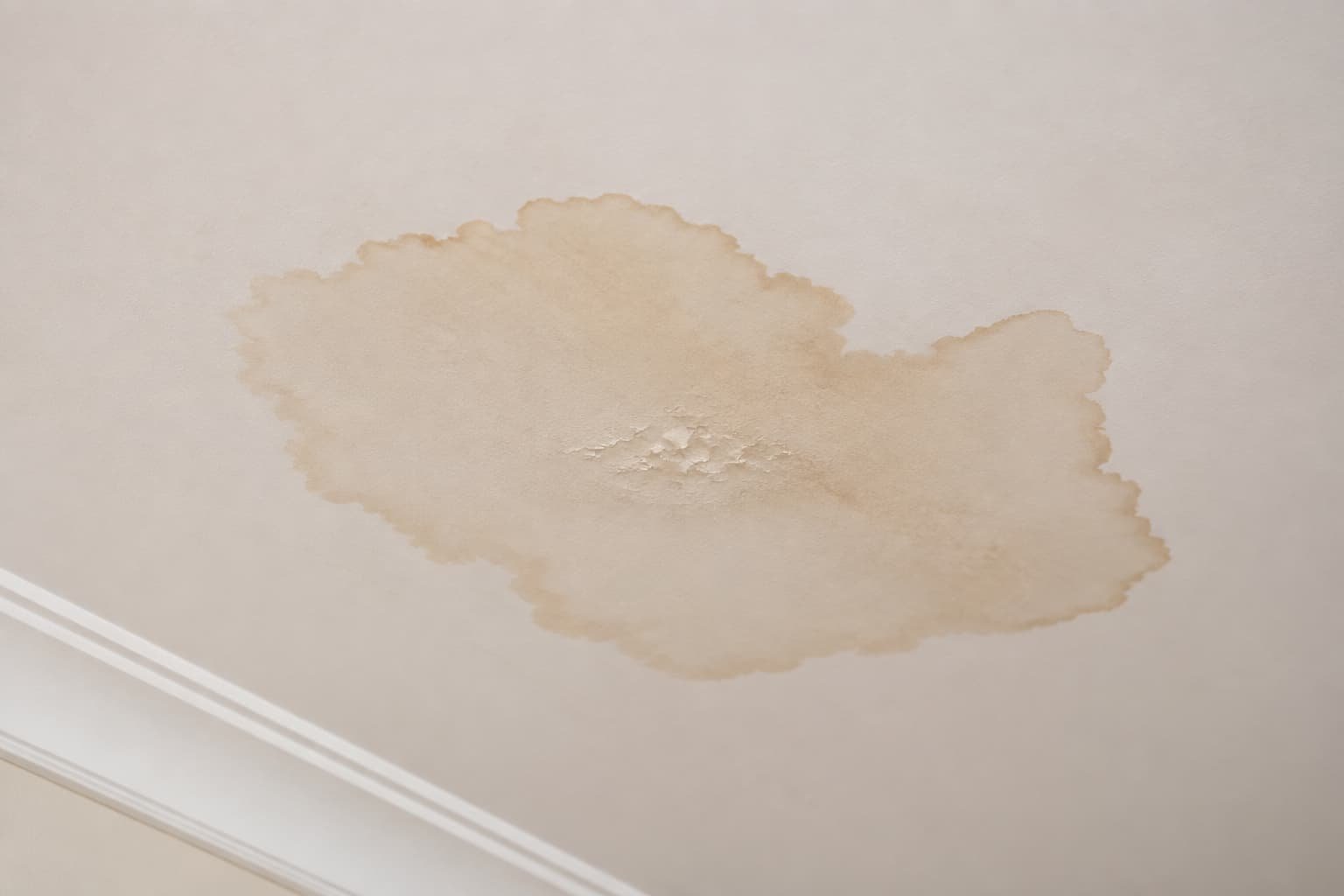 Roof repair signs water stain on ceiling in Gold Coast